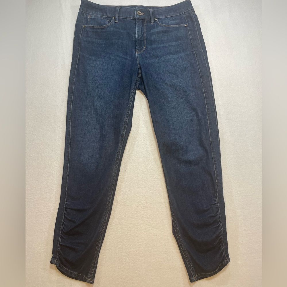 White House Black Market The Skinny High Rise Dark Wash Jeans Sz 8